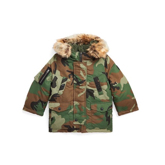 Polo Ralph Lauren Little Boys Camo Water-Resistant Down Parka Jacket 3 - Picture 5 of 10